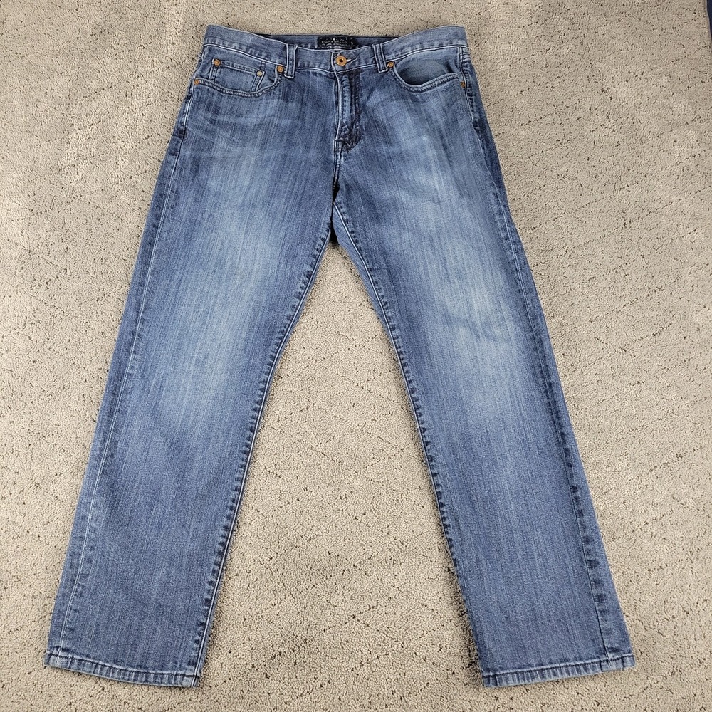 Lucky Brand Jeans Mens 34x30 221 Original Straight Leg Medium Wash Stretch Denim